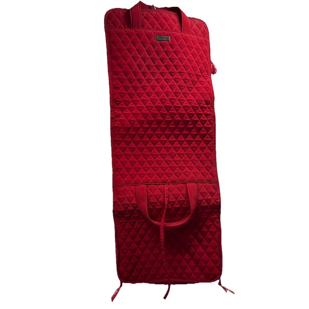 Vera Bradley Hanging Jewelry Organizer Travel Makeup Red Quilted Case Fold-up - Picture 4 of 11